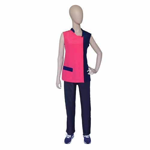 Artero Workshirt Brigitte Blue and Fuchsia Medium