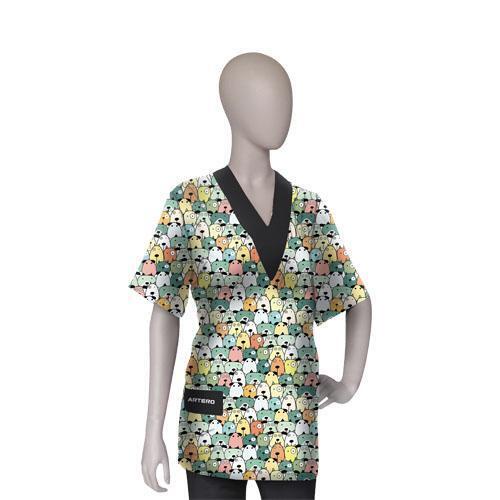 Artero Groomers Workshirt Cordoba Scrub Top Cartoon Print