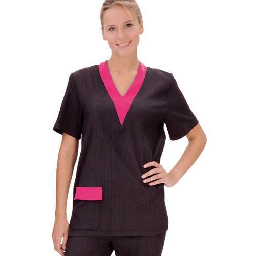 ARTERO Groomers Workshirt Scrub Top Cordoba Black with Fuchsia